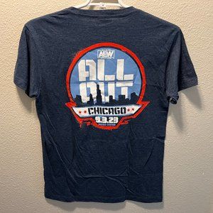 Men's AEW LIVE All Out Chicago 9/3/23 United Center Wrestling T-Shirt - Size M